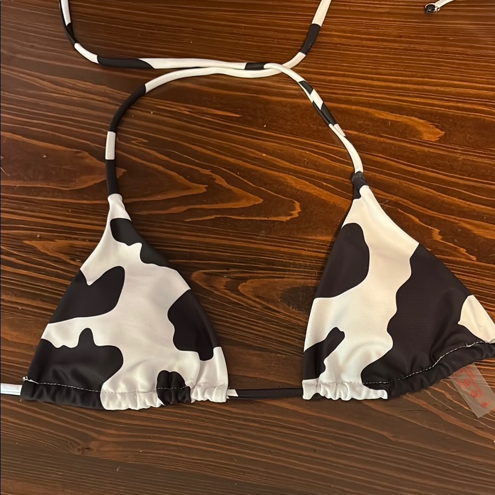 Cow Print Bikini Top